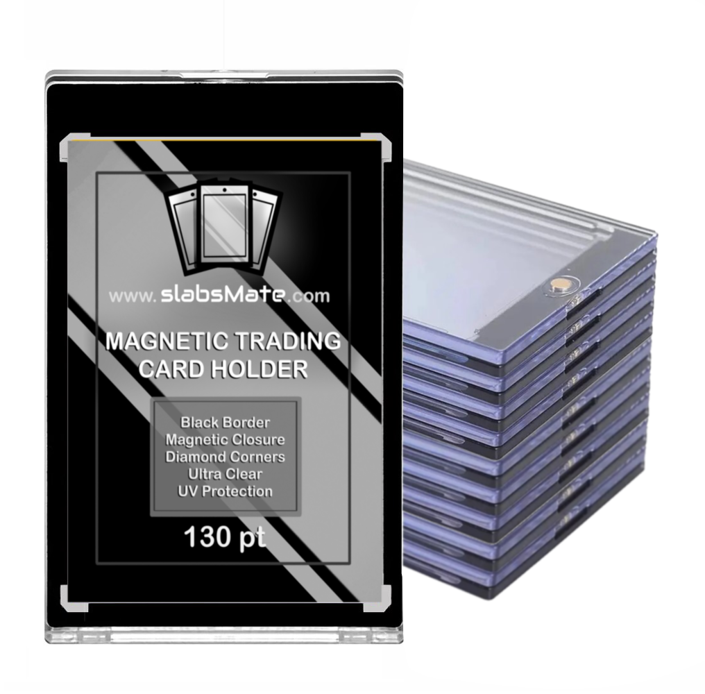 10x 130pt Magnetic Card Holder (Schwarz mit UV Schutz)