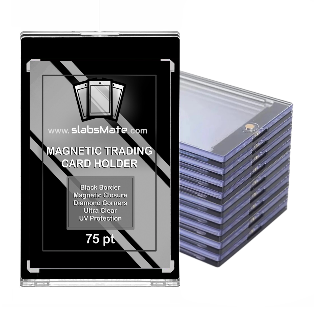 10x 75pt Magnetic Card Holder (Schwarz mit UV Schutz)