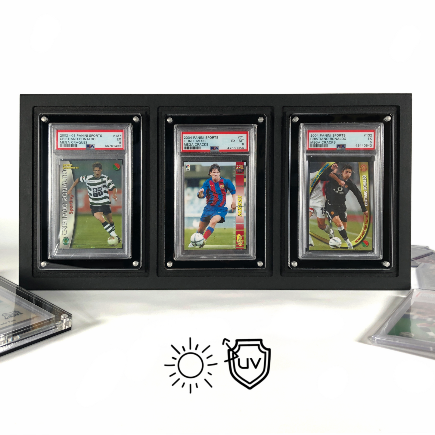 3 Slots PSA Mag Frame + 3x UV Holder