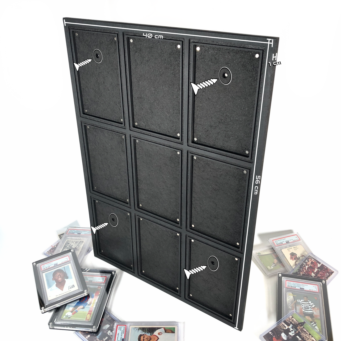 9 Slots PSA Mag Frame + 9x UV Holder