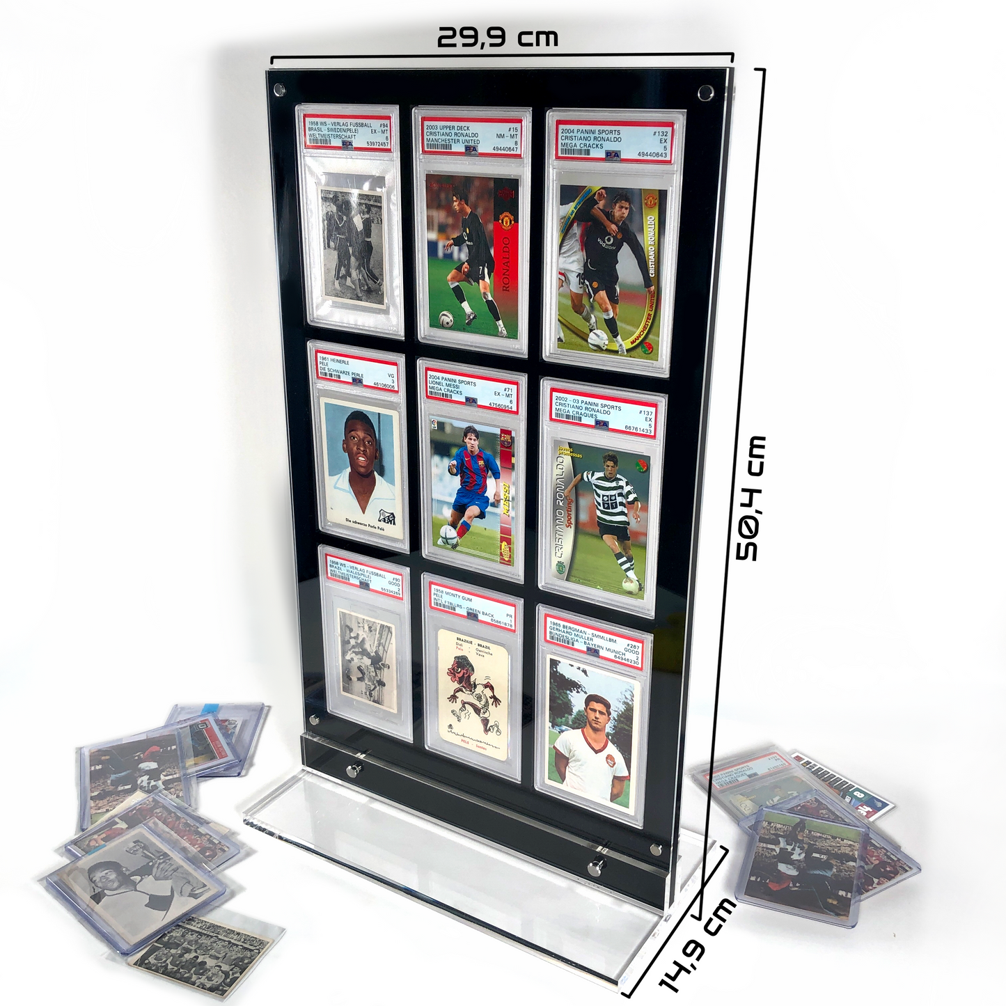 PSA 9 Slab Slots Stand Display freistehend mit UV Schutz