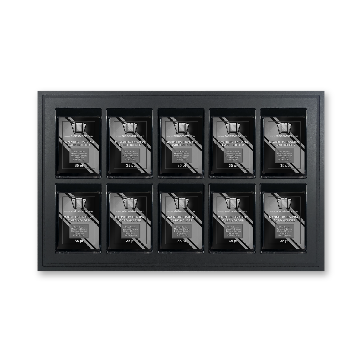 Lieferumfang: Rahmen 5 × 2 mit 10 Magnetic Card Holdern