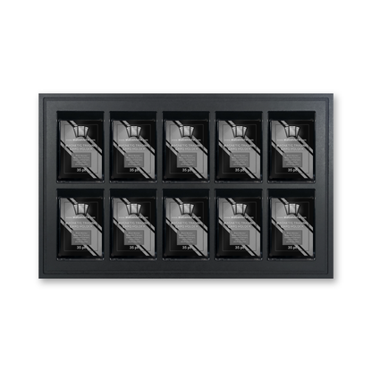 Lieferumfang: Rahmen 5 × 2 mit 10 Magnetic Card Holdern