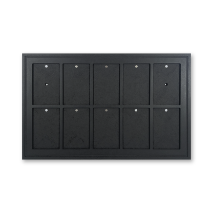 Mag Holder Frame 5 × 2 leer, schwarz durchgefärbtes MDF