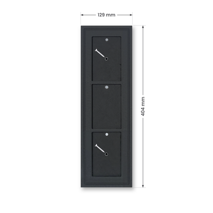 Mag Holder Frame 1 × 3 mit Maßen 129 × 404 mm