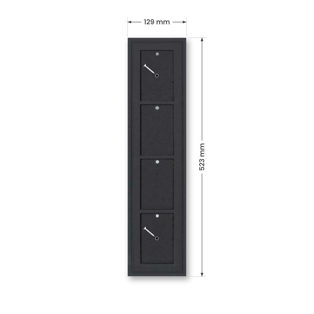 Mag Holder Frame 1 × 4 mit Maßen 129 × 523 mm