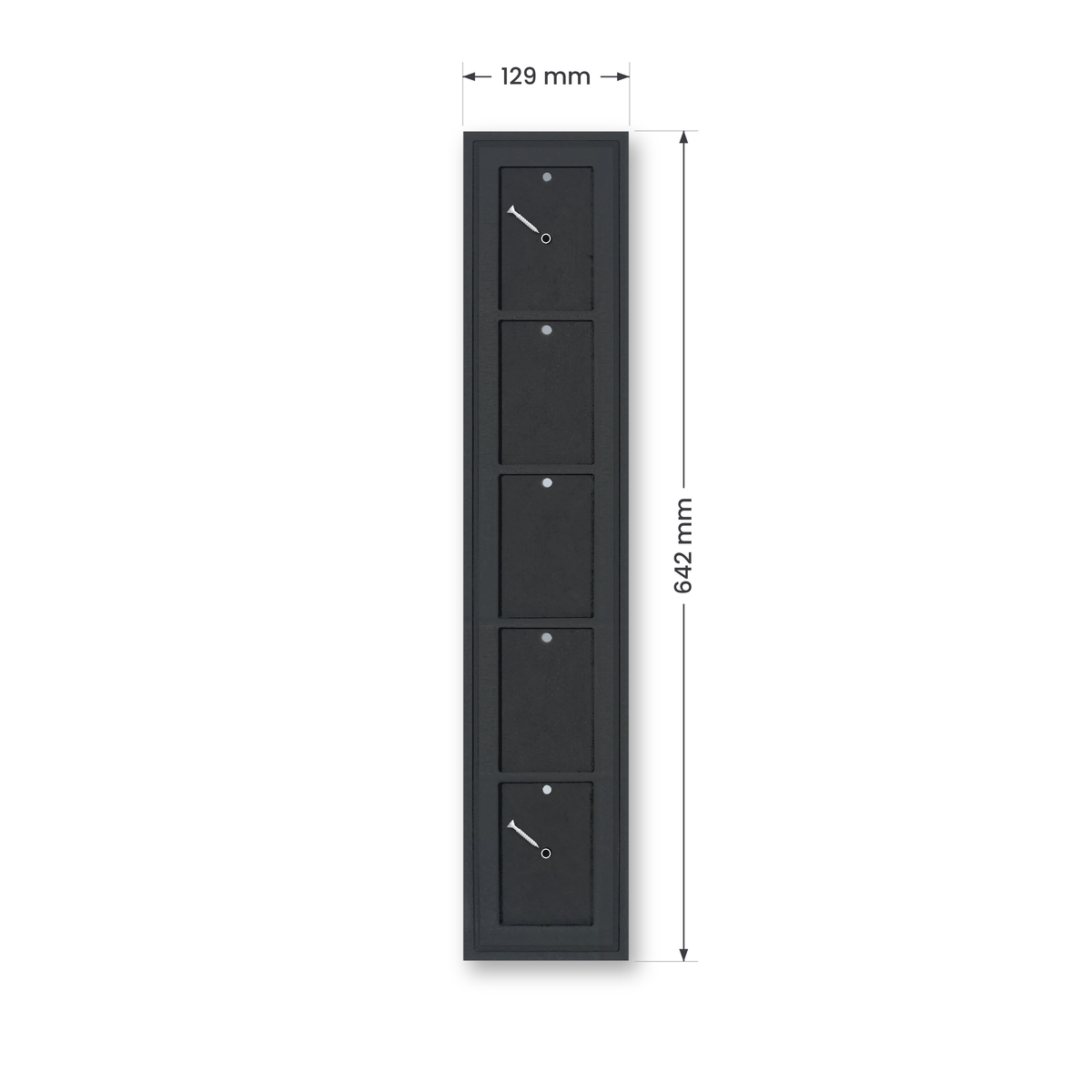 Mag Holder Frame 1 × 5 mit Maßen 129 × 642 mm