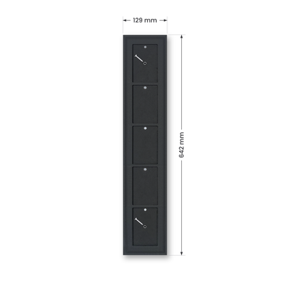 Mag Holder Frame 1 × 5 mit Maßen 129 × 642 mm