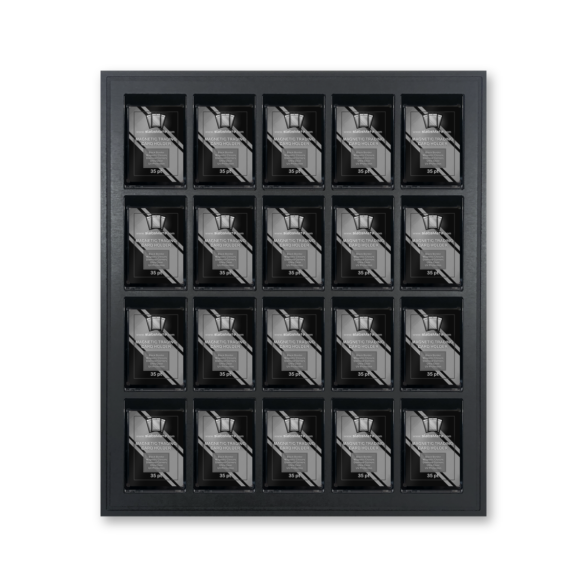 Lieferumfang: Rahmen 5 × 4 mit 20 Magnetic Card Holdern