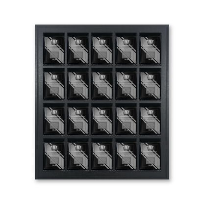 Lieferumfang: Rahmen 5 × 4 mit 20 Magnetic Card Holdern