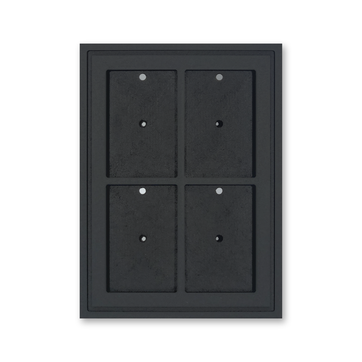 Mag Holder Frame 2 × 2 leer, schwarz durchgefärbtes MDF