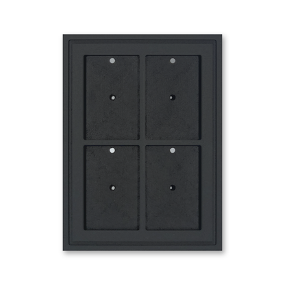 Mag Holder Frame 2 × 2 leer, schwarz durchgefärbtes MDF