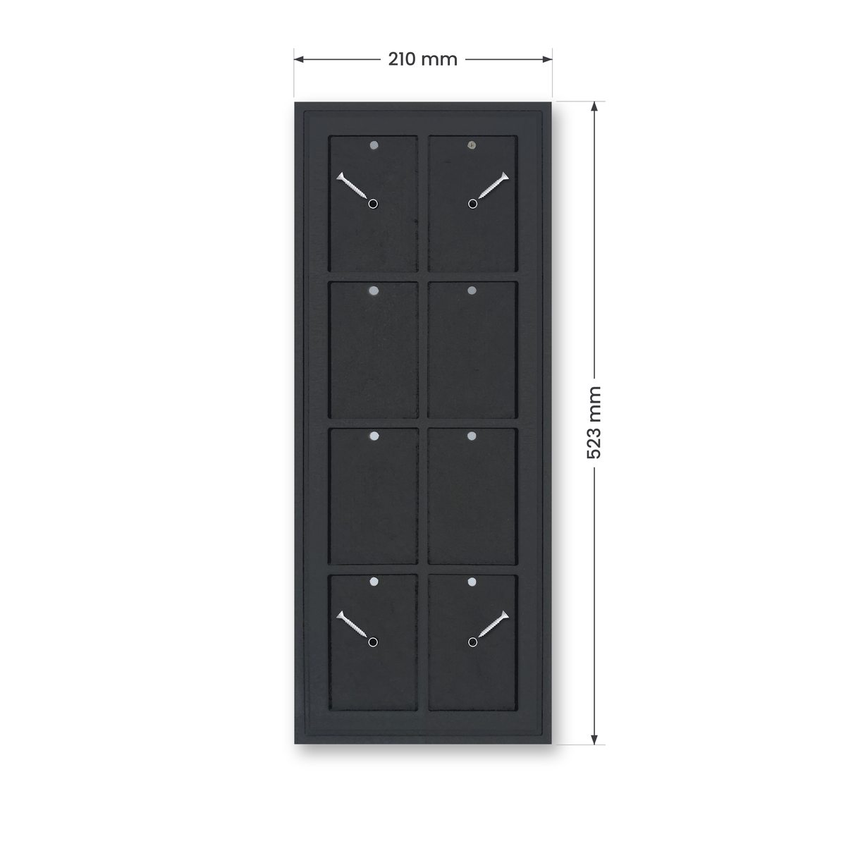 Mag Holder Frame 2 × 4 mit Maßen 210 × 523 mm