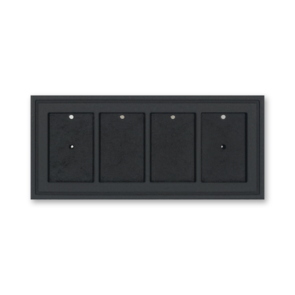 Mag Holder Frame 4 × 1 leer, schwarz durchgefärbtes MDF