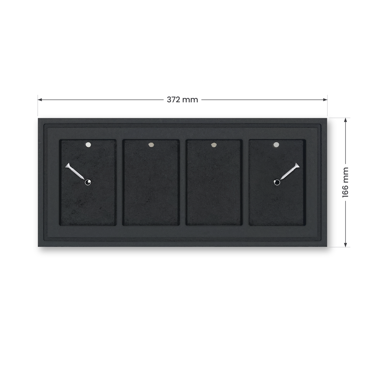 Mag Holder Frame 4 × 1 mit Maßen 372 × 166 mm