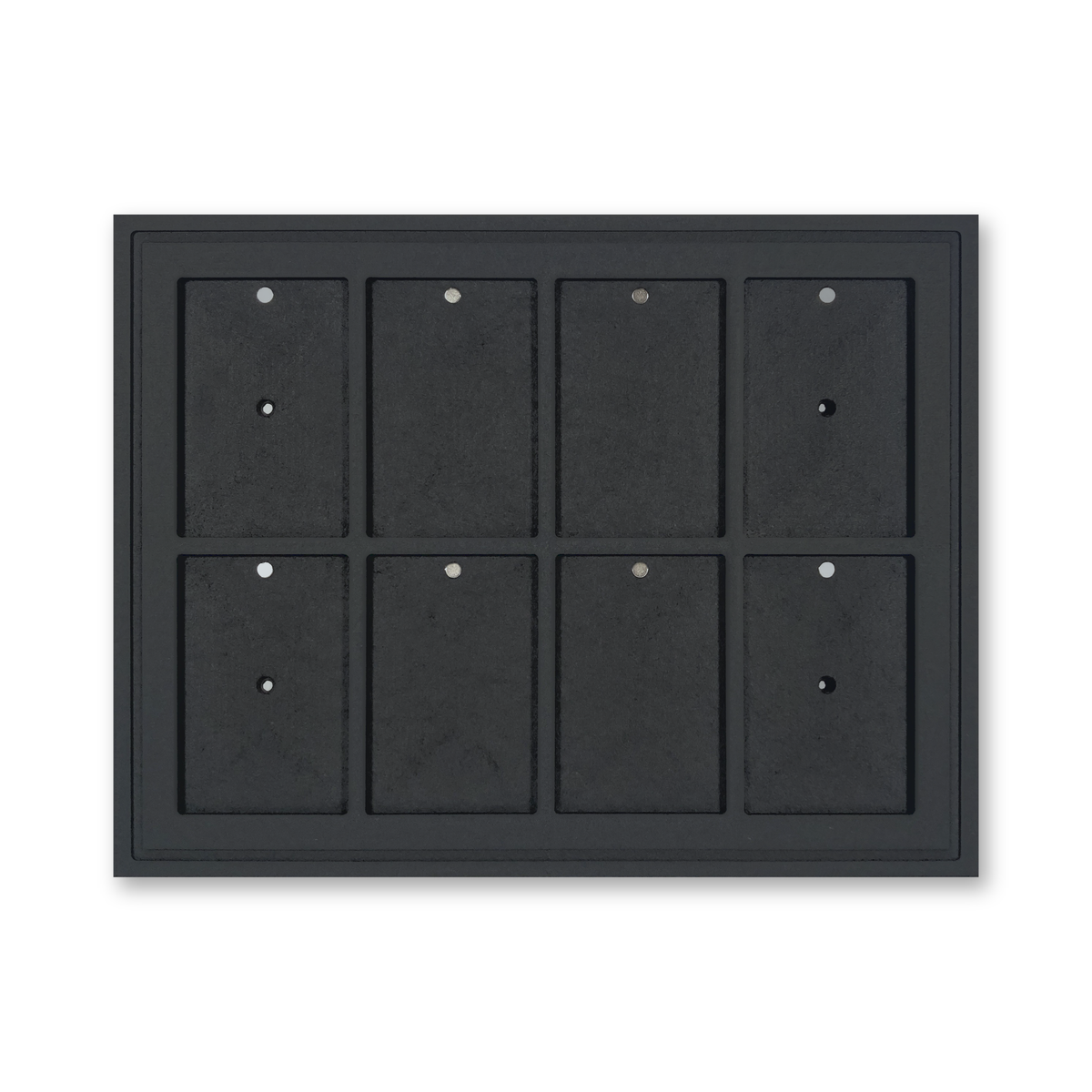 Mag Holder Frame 4 × 2 leer, schwarz durchgefärbtes MDF