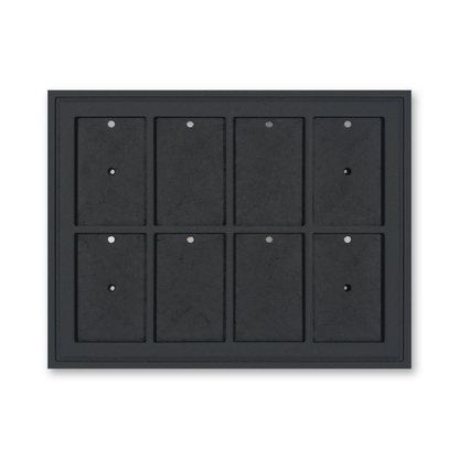 Mag Holder Frame 4 × 2 leer, schwarz durchgefärbtes MDF
