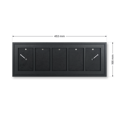 Mag Holder Frame 5 × 1 mit Maßen 453 × 166 mm