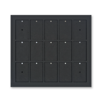 Mag Holder Frame 5 × 3 leer, schwarz durchgefärbtes MDF
