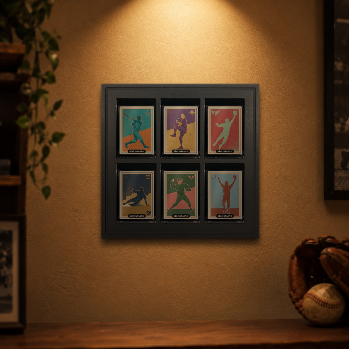 Mag Holder Frame 3 × 2 an der Wand, KI-generiertes Raumbild