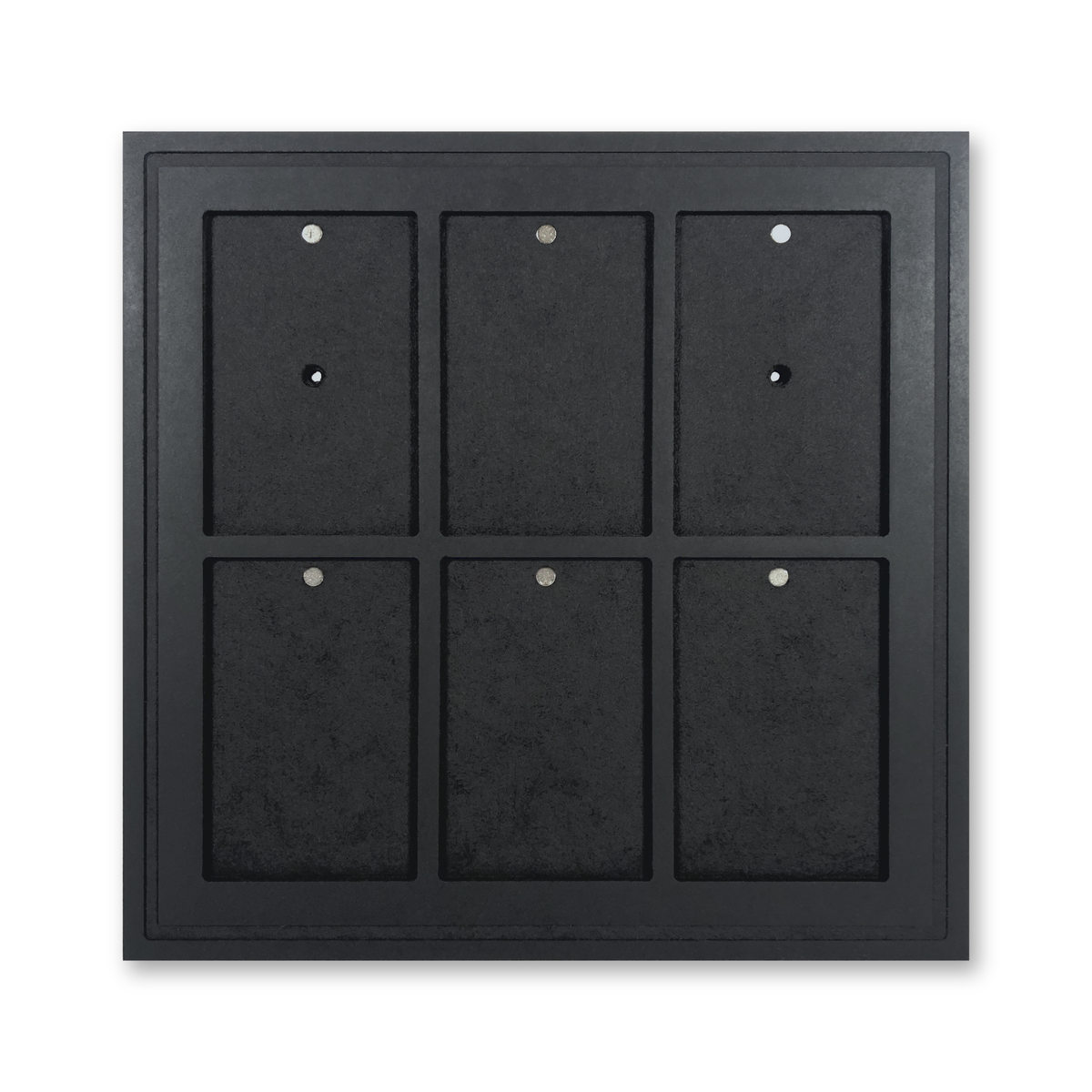 Mag Holder Frame 3 × 2 leer, schwarz durchgefärbtes MDF