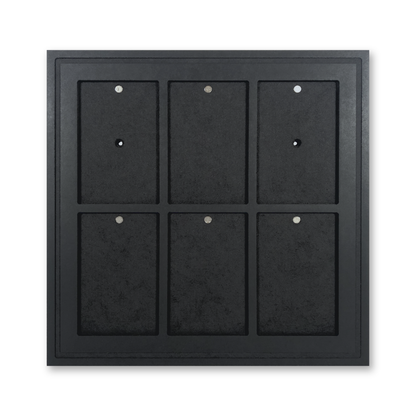 Mag Holder Frame 3 × 2 leer, schwarz durchgefärbtes MDF