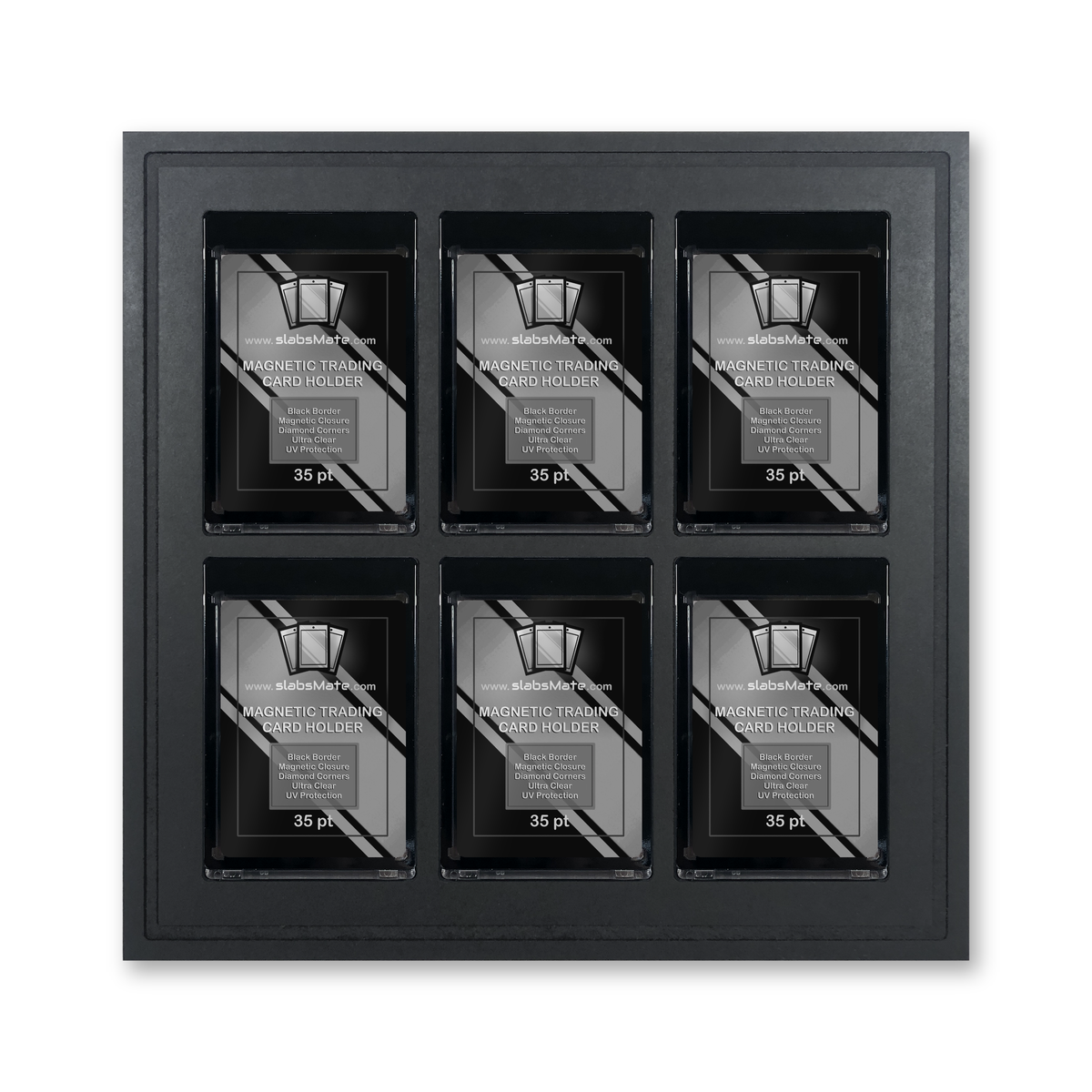 Lieferumfang: Rahmen 3 × 2 mit 6 Magnetic Card Holdern