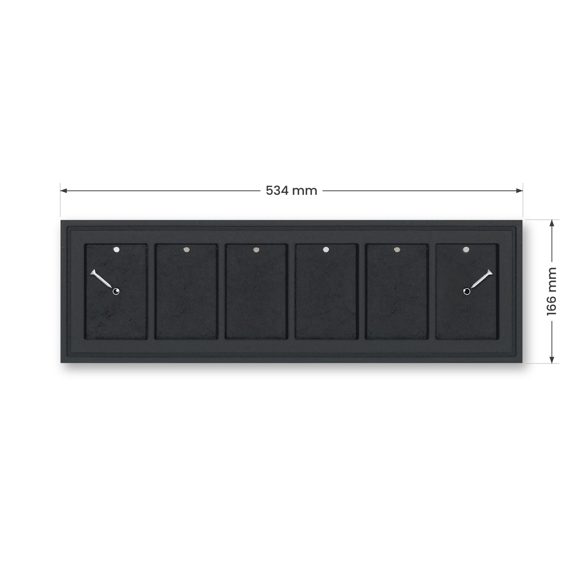 Mag Holder Frame 6 × 1 mit Maßen 534 × 166 mm