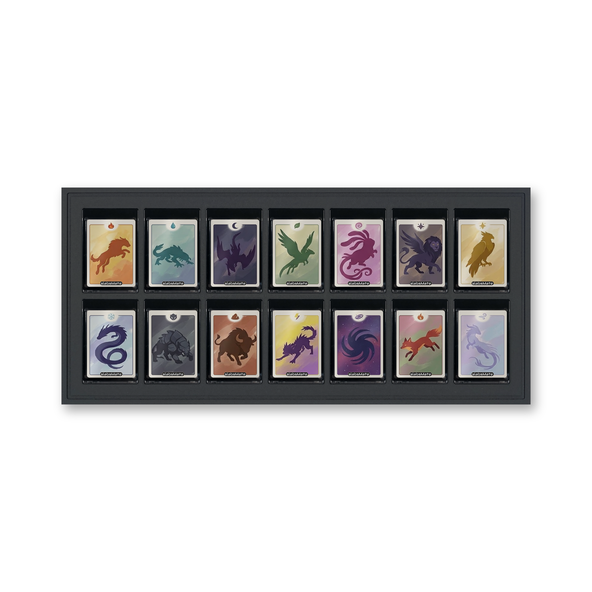 Mag Holder Frame 7 × 2 mit 14 Karten gefüllt