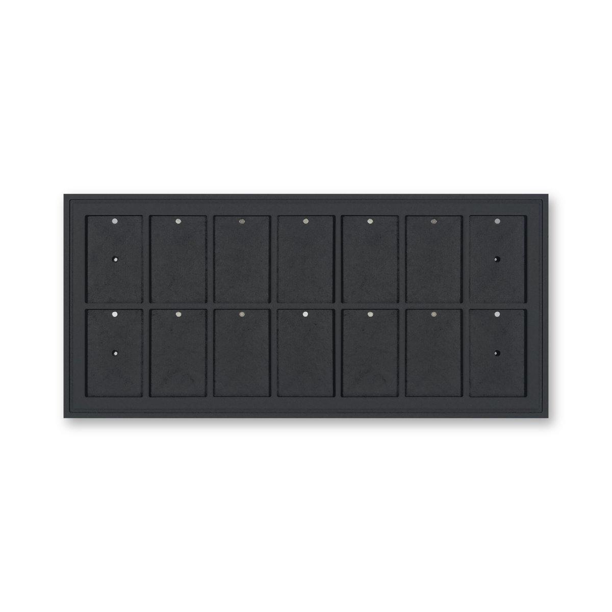 Mag Holder Frame 7 × 2 leer, schwarz durchgefärbtes MDF