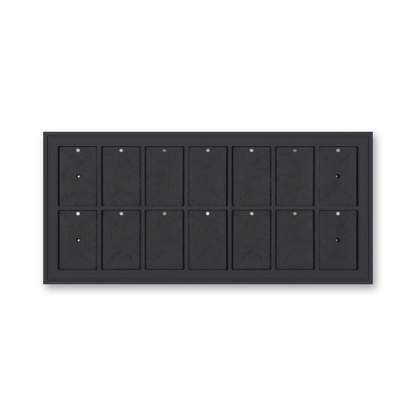 Mag Holder Frame 7 × 2 leer, schwarz durchgefärbtes MDF