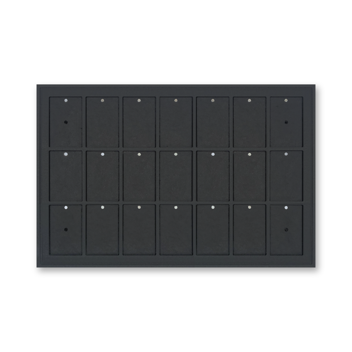 Mag Holder Frame 7 × 3 leer, schwarz durchgefärbtes MDF