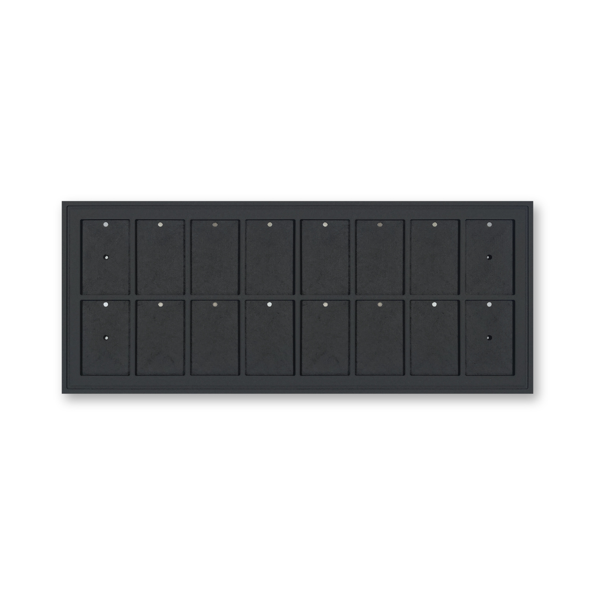 Mag Holder Frame 8 × 2 leer, schwarz durchgefärbtes MDF