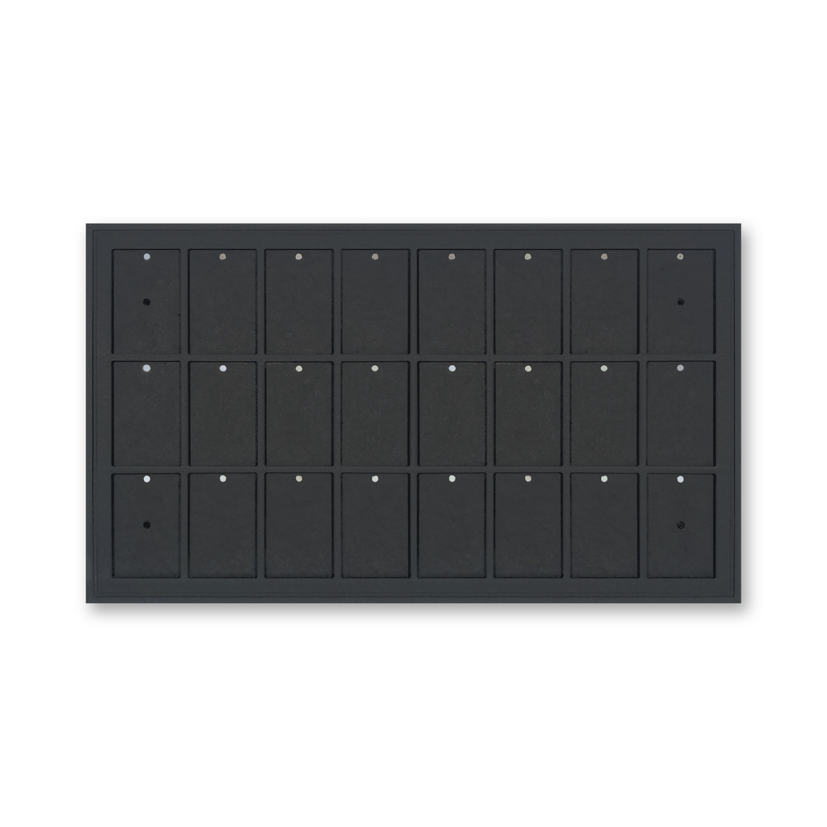 Mag Holder Frame 8 × 3 leer, schwarz durchgefärbtes MDF