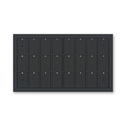 Mag Holder Frame 8 × 3 leer, schwarz durchgefärbtes MDF
